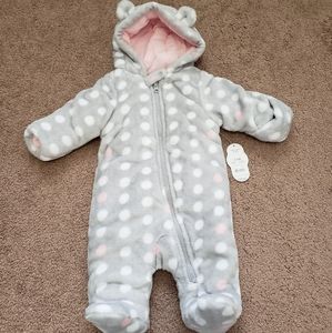 Baby girl snowsuit pram 3-6 M new with tag